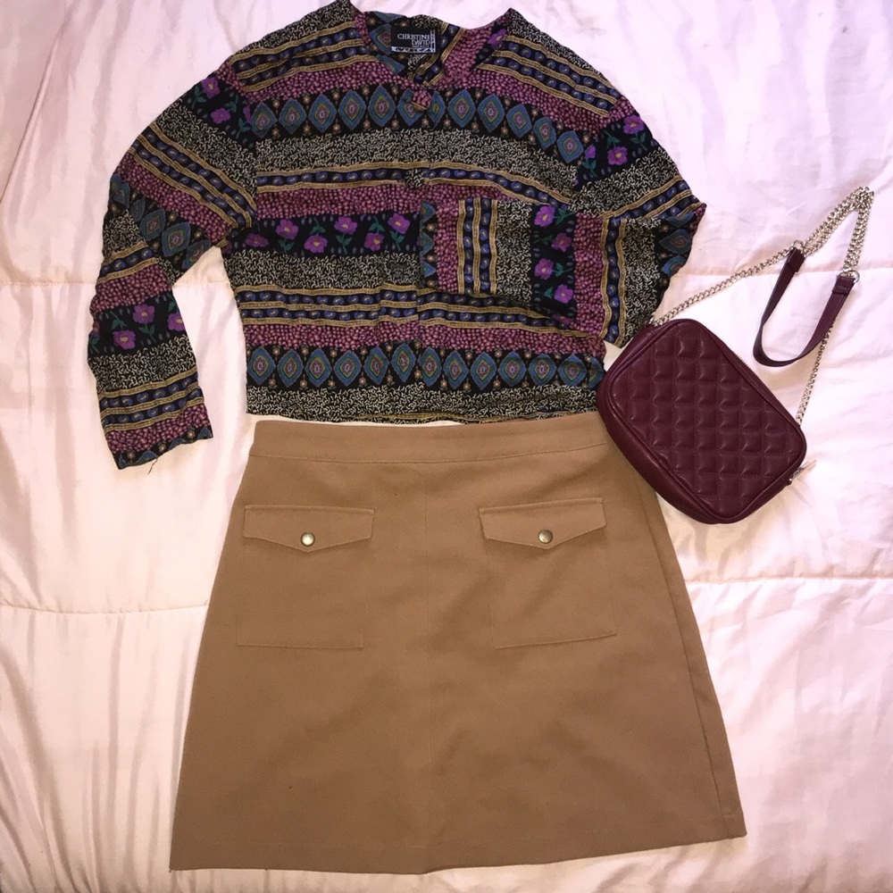 Khaki Mini Skirt